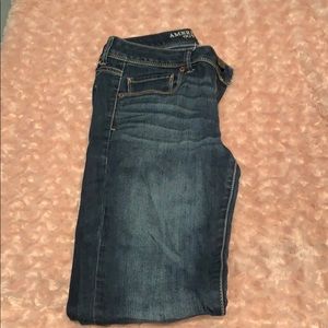 Dark wash super skinny jeans American Eagle
